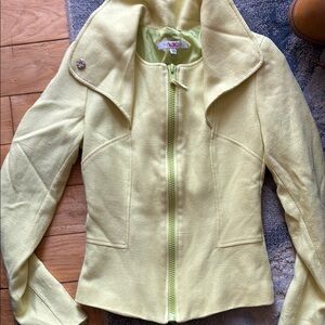 Versace Jeans Collection Yellow Blazer with Tailored Silhouette